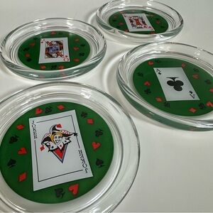 Luminarc Card Night Coaster Set-Four Coasters
